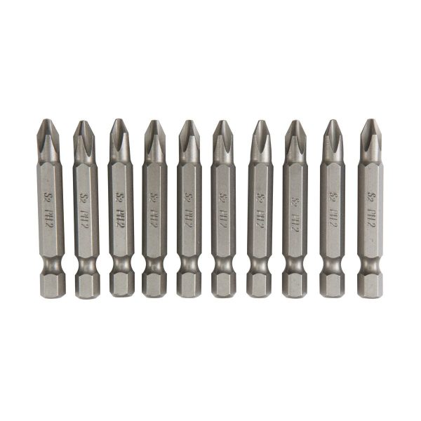 WARRIOR - 2 in. PH2 Phillips Insert Bits, 10-Piece - 62690