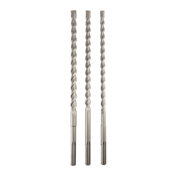 WARRIOR - 21 in. SDS-MAX Type Masonry Drill Bit Set, 3-Piece - 62793