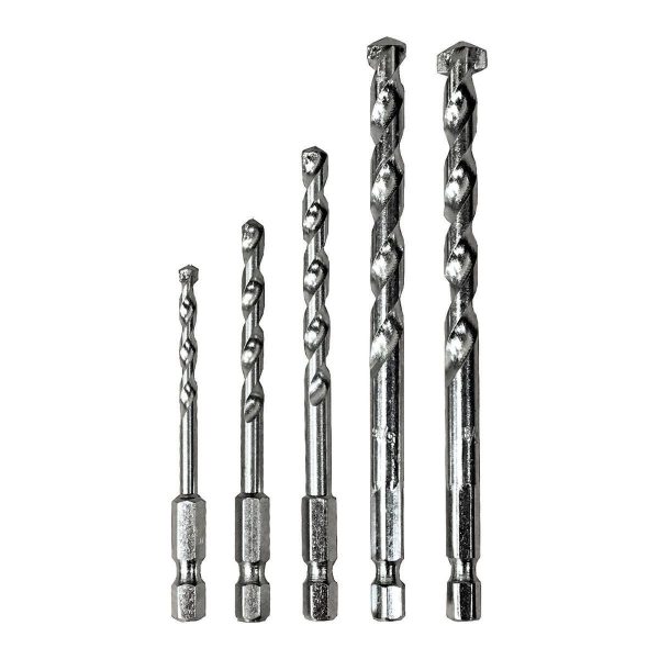 WARRIOR - Quick-Change Masonry Drill Bit Set, 5-Piece - 62845
