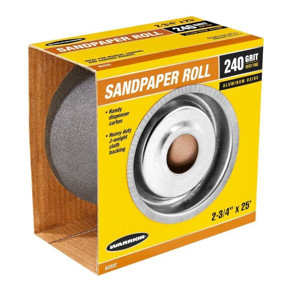WARRIOR - 2-3/4 in. x 25 ft., 240-Grit Sandpaper Roll - 63332 - Imagen 3
