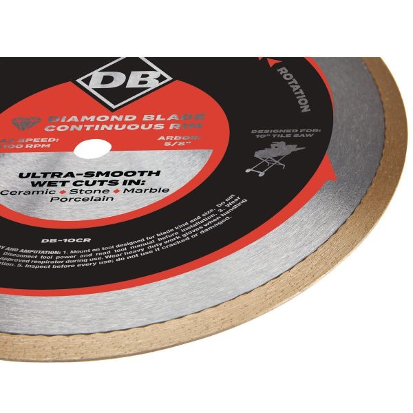 DIAMONDBACK - 10 in. Continuous Rim Wet Cut Diamond Blade - 64026 - Imagen 3