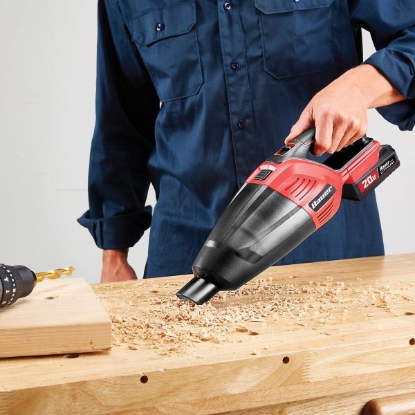 BAUER - Aspiradora de Mano Inalámbrica 20V con Accesorios para Piso y Ranuras – Solo Herramienta - 64148 - Imagen 6