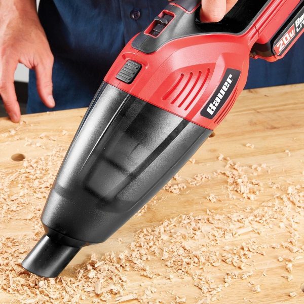 BAUER - Aspiradora de Mano Inalámbrica 20V con Accesorios para Piso y Ranuras – Solo Herramienta - 64148 - Imagen 7