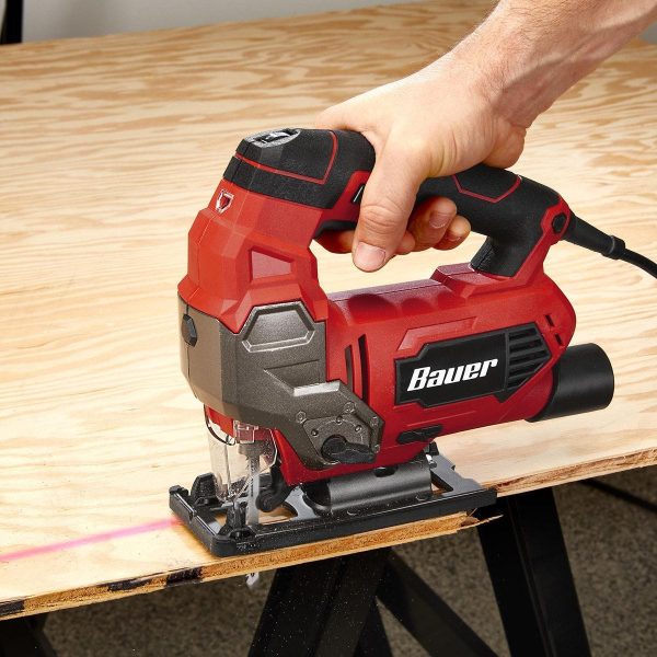 BAUER - 6.5 Amp Orbital Variable-Speed Jig Saw with Laser - 64290 - Imagen 4