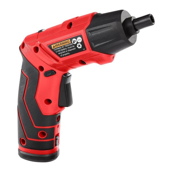 BAUER - 4V Inalámbrico, Destornillador de 1/4 pulgada con Linterna Integrada Kit con 4 Inserciones y Cargador de Pared - 64313 - Imagen 3