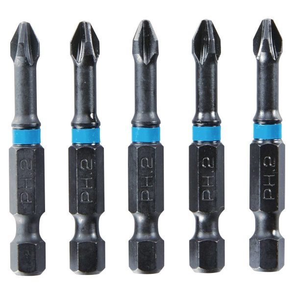 HERCULES - Impact-Rated #2 Phillips 2 in. Insert Bits, 5-Piece - 64587 - Imagen 2