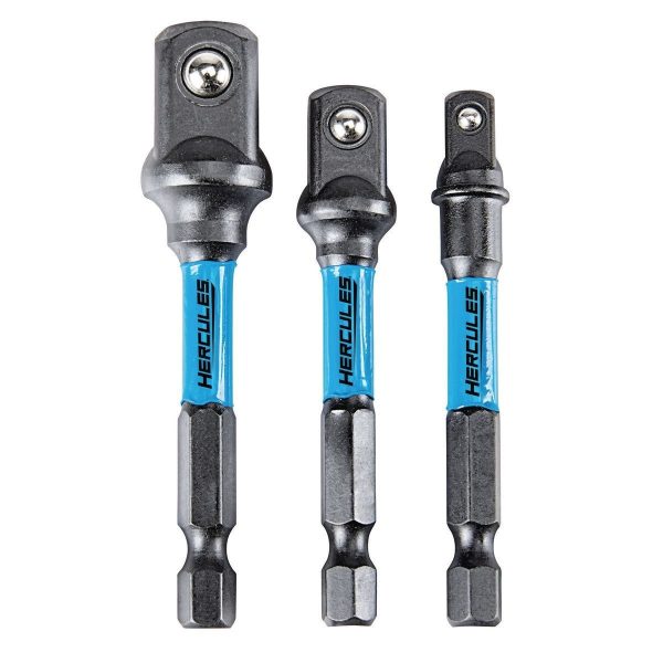 HERCULES - Impact-Rated Hex Shank Socket Driver Set, 3-Piece - 64604