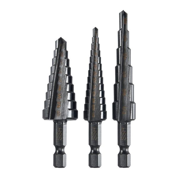 BAUER - Broca Escalonada de Óxido Negro de 1/8 a 3/4 Pulgadas con 13, 6 y 9 Pasos - 64671 - Imagen 3