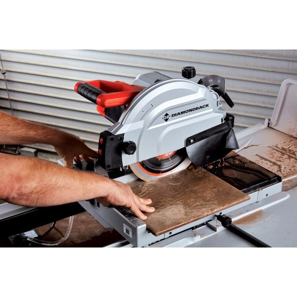 DIAMONDBACK - 15 Amp, 10 in. Wet Tile Saw with Sliding Table and Extended Rip Capacity - 64684 - Imagen 16