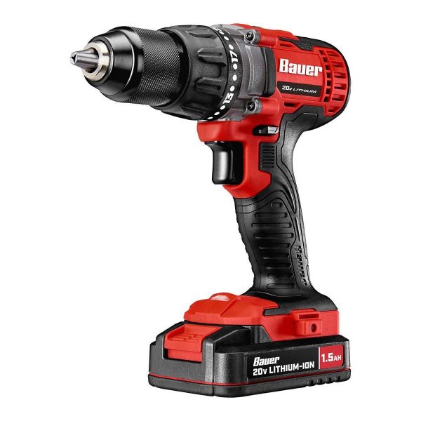 BAUER - 20V Inalámbrico, Kit de Taladro/Atornillador de 1/2 pulgada con Batería de 1.5 Ah y Cargador - 64754 - Imagen 4