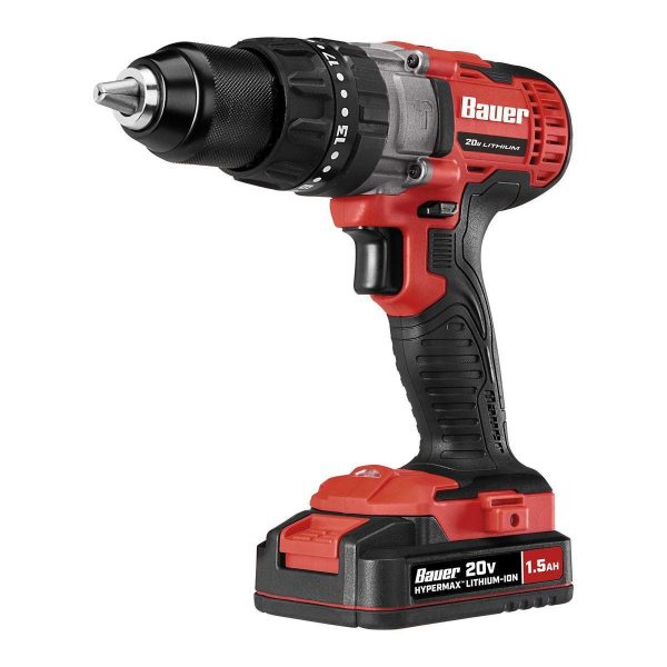BAUER - 20V Inalámbrico, Taladro/Atornillador Percutor de 1/2 pulgada con Batería 1.5 Ah y Cargador - 64756 - Imagen 4