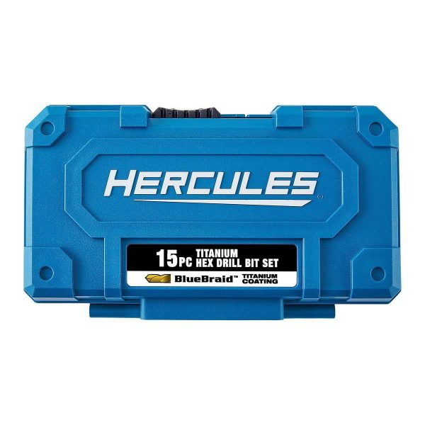 HERCULES - Impact-Rated Hex Shank Titanium Drill Bit Set, 15-Piece - 64897 - Imagen 4