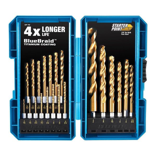HERCULES - Impact-Rated Hex Titanium Drill Bit Set, 21-Piece - 64898 - Imagen 2