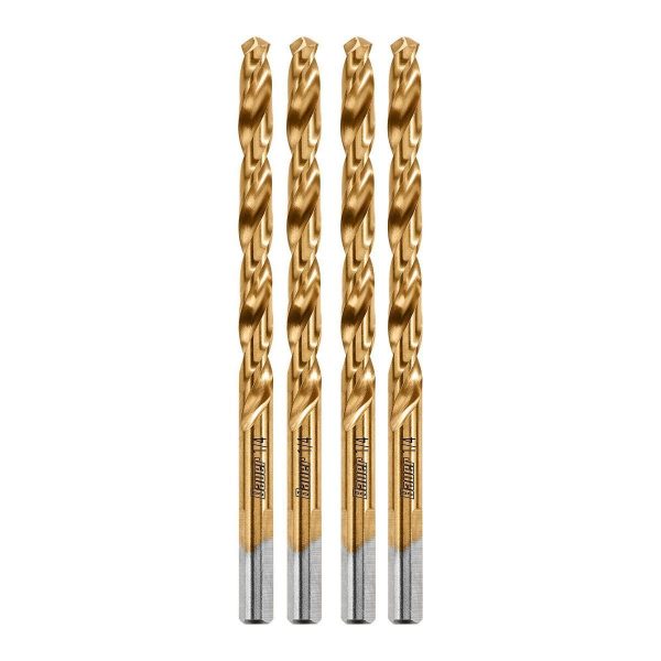 BAUER - 1/4 in. Titanium Drill Bit Set, 4-Piece - 64904 - Imagen 2