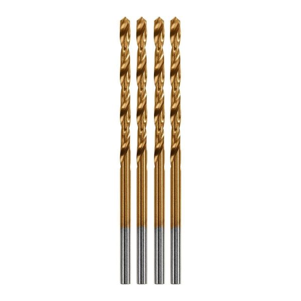 BAUER - 3/32 in. Titanium Drill Bit Set, 4-Piece - 64905