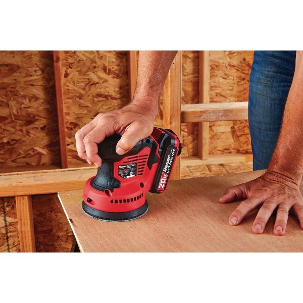 BAUER - 20V Inalámbrico, Lijadora Orbital Aleatoria de 5 pulgadas con Bolsa de Polvo - Solo Herramienta - 64943 - Imagen 7