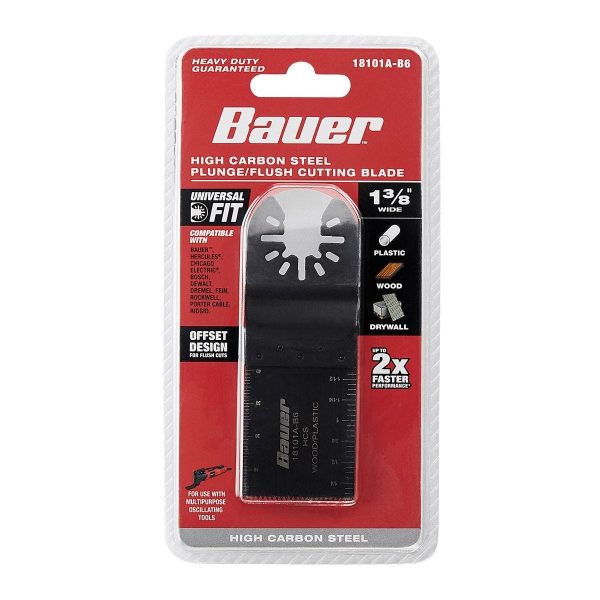 BAUER - Hoja de corte de inmersión y rasurado de acero al alto carbono de 1-3/8 pulgadas para herramientas oscilantes multiusos - 64949 - Imagen 4