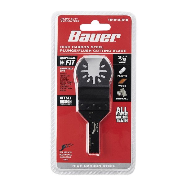 BAUER - 3/8 in. Hoja de Acero de Alto Carbono para Cortes de Inmersión y Rasantes en Herramientas Oscilantes Multiusos - 64960 - Imagen 4