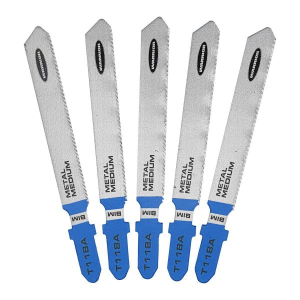 WARRIOR - 3 in., 21 TPI T-Shank Medium metal Bi-Metal Jig Saw Blades, 5-Pack - 68076 - Imagen 2