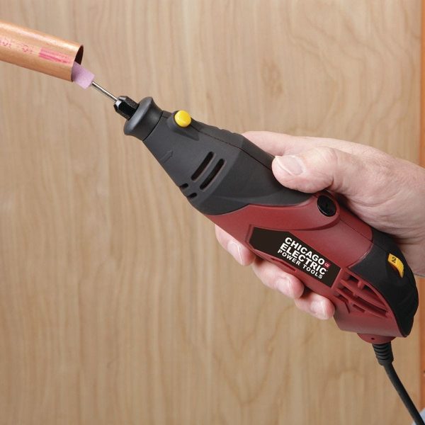 CHICAGO ELECTRIC POWER TOOLS - 1.3 Amp Variable-Speed Rotary Tool Kit, 31 Piece - 68696 - Imagen 3