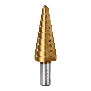 WARRIOR - Broca Escalonada de Titanio de 1/4 a 3/4 Pulgadas (9 Pasos) - 70721