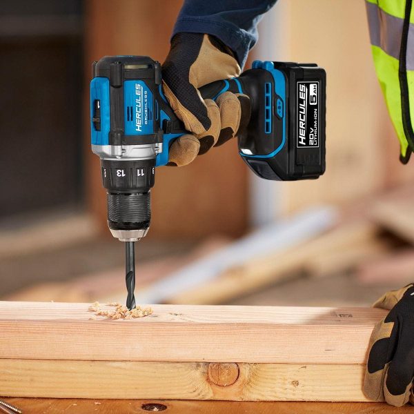 HERCULES - 20V Brushless Cordless, 1/2 in. Drill/Driver Kit with Side Handle, 2 Ah Battery, and Charger - 70067 - Imagen 11