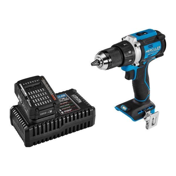 HERCULES - 20V Brushless Cordless, 1/2 in. Drill/Driver Kit with Side Handle, 2 Ah Battery, and Charger - 70067 - Imagen 8