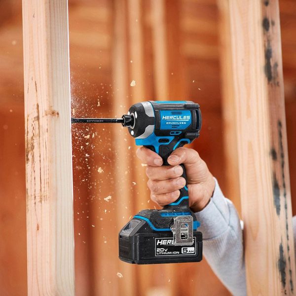 HERCULES - 20V Brushless Cordless, 1/4 in. Compact, 3-Speed Impact Driver Kit with 2 Ah Battery and Charger - 70068 - Imagen 14