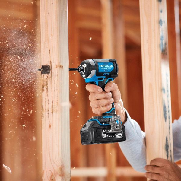 HERCULES - 20V Brushless Cordless, 1/4 in. Compact, 3-Speed Impact Driver Kit with 2 Ah Battery and Charger - 70068 - Imagen 15