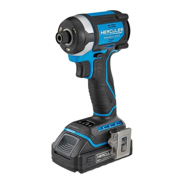 HERCULES - 20V Brushless Cordless, 1/4 in. Compact, 3-Speed Impact Driver Kit with 2 Ah Battery and Charger - 70068 - Imagen 3
