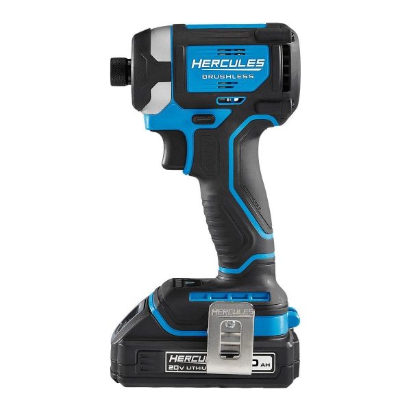 HERCULES - 20V Brushless Cordless, 1/4 in. Compact, 3-Speed Impact Driver Kit with 2 Ah Battery and Charger - 70068 - Imagen 4