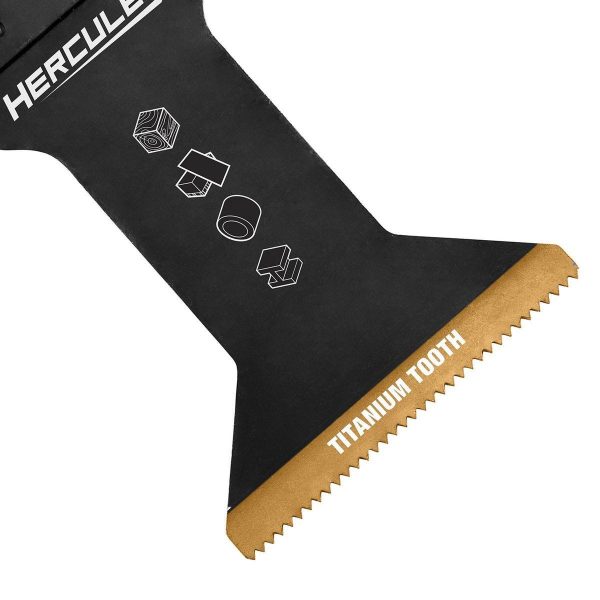 HERCULES - Hoja de corte biselado/reducción de vástago bimetálica con recubrimiento de titanio de 1-3/4 pulgadas para herramientas oscilantes multiusos - 70089 - Imagen 3