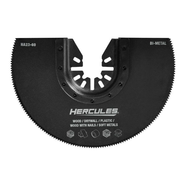 HERCULES - Hoja de Media Luna Bimetálica de 4 pulgadas para Herramientas Oscilantes Multiusos - 70225