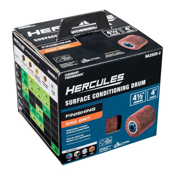 HERCULES - 4-1/2 in. x 4 in. x 3/4 in., 240-Grit Finishing Drum for Surface Conditioning Tools - 70473 - Imagen 6