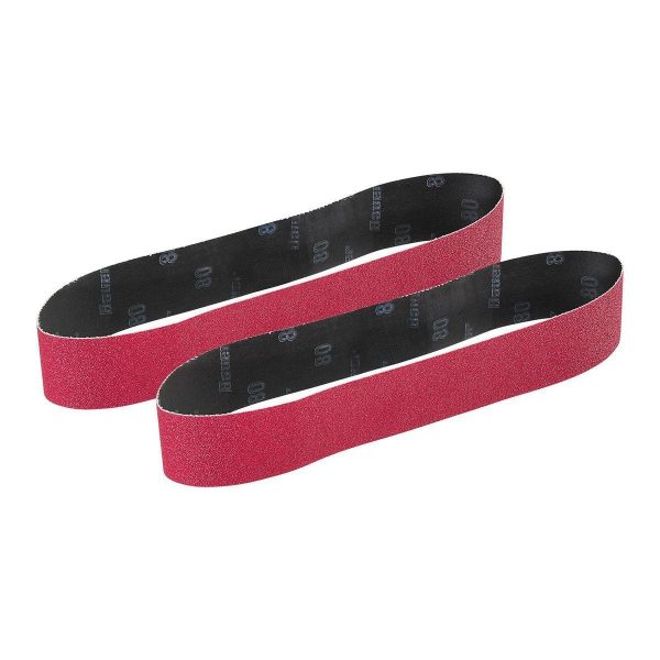 BAUER - 2 in. x 28 in., 80-Grit Sanding Belts with Zirconia Alumina Grain, 2-Pack - 70619 - Imagen 4