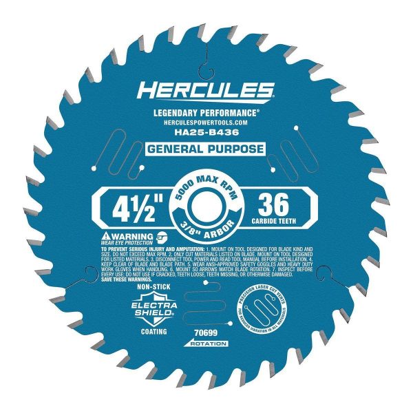 HERCULES - Hoja de Sierra Circular de Uso General 4-1/2 pulg., 36D - 70699 - Imagen 2