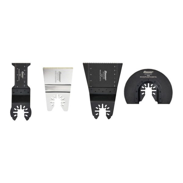 BAUER - Multimaterial Oscillating Multi-Tool Blade Set, 4-Piece - 70722