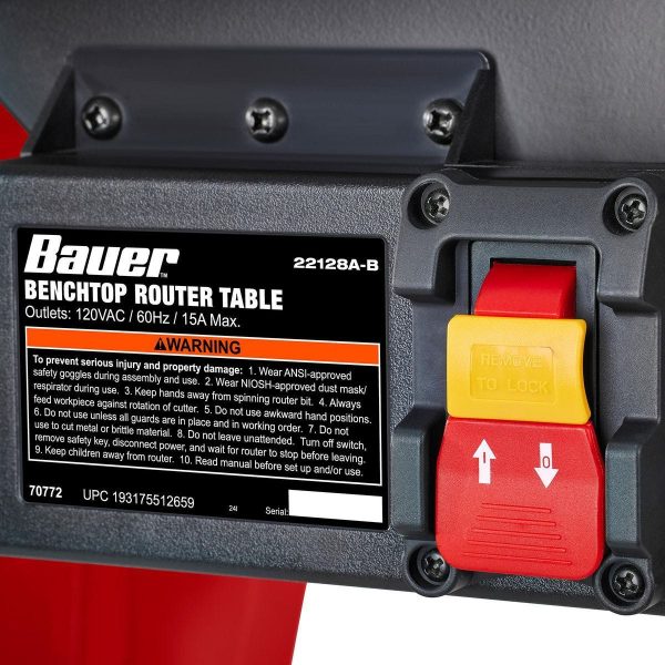 BAUER - Benchtop Router Table - 70772 - Imagen 11