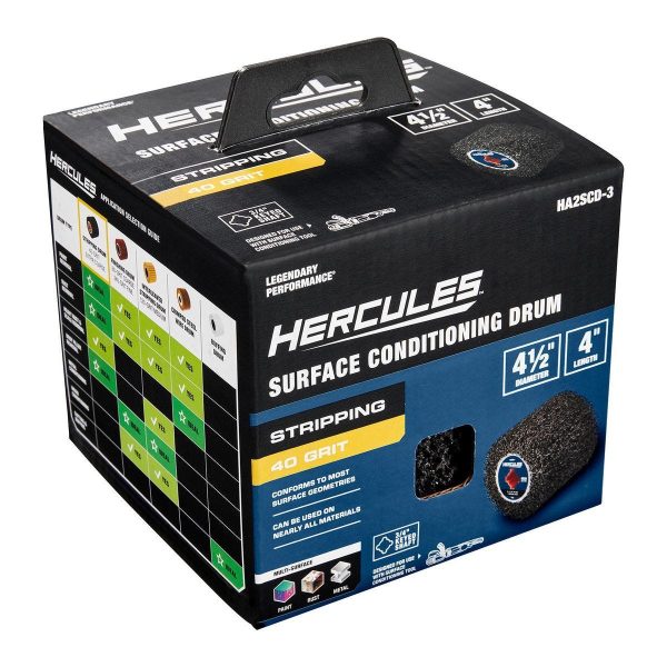 HERCULES - 4-1/2 in. x 4 in. x 3/4 in., 40-Grit Stripping Drum for Surface Conditioning Tools - 70785 - Imagen 6