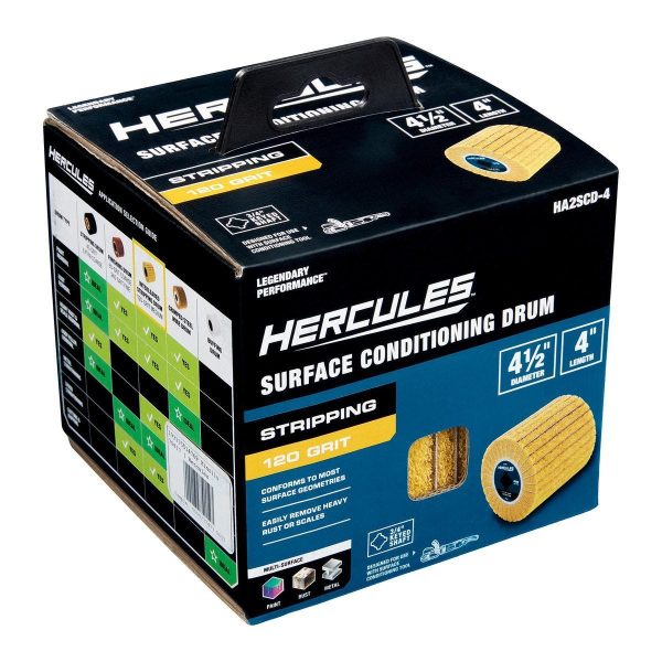 HERCULES - 4-1/2 in. x 4 in. x 3/4 in., 120-Grit Interleaved Stripping Drum for Surface Conditioning Tools - 70817 - Imagen 6