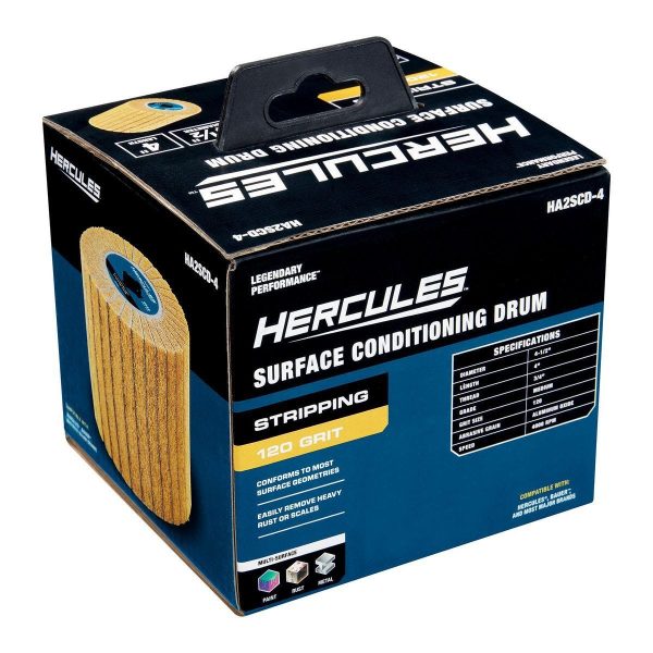 HERCULES - 4-1/2 in. x 4 in. x 3/4 in., 120-Grit Interleaved Stripping Drum for Surface Conditioning Tools - 70817 - Imagen 7