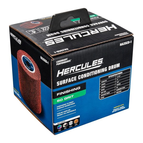 HERCULES - 4-1/2 in. x 4 in. x 3/4 in., 60-Grit Finishing Drum for Surface Conditioning Tools - 70871 - Imagen 7