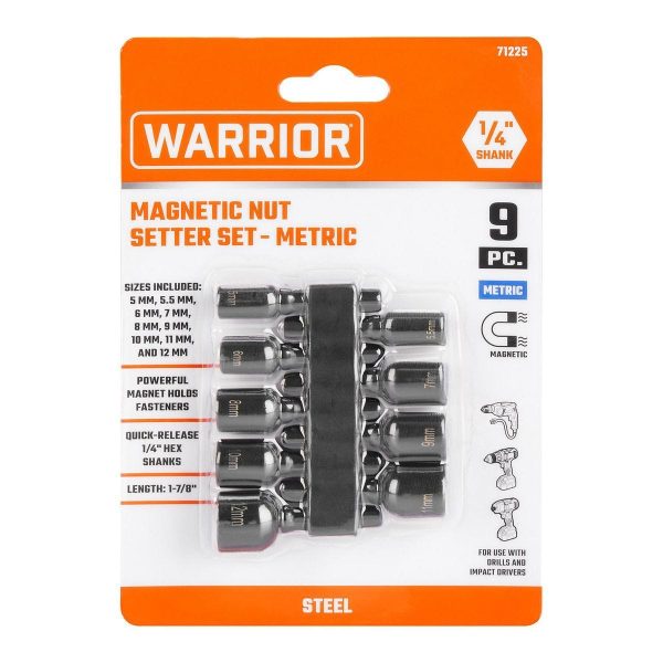 WARRIOR - Metric Magnetic Nut Setter Set, 9-Piece - 71225 - Imagen 5
