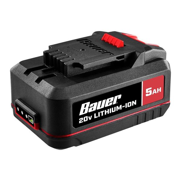 BAUER - 20V 5 Ah High-Capacity Lithium-Ion Battery Bundle, 2-Pack - 71270 - Imagen 3