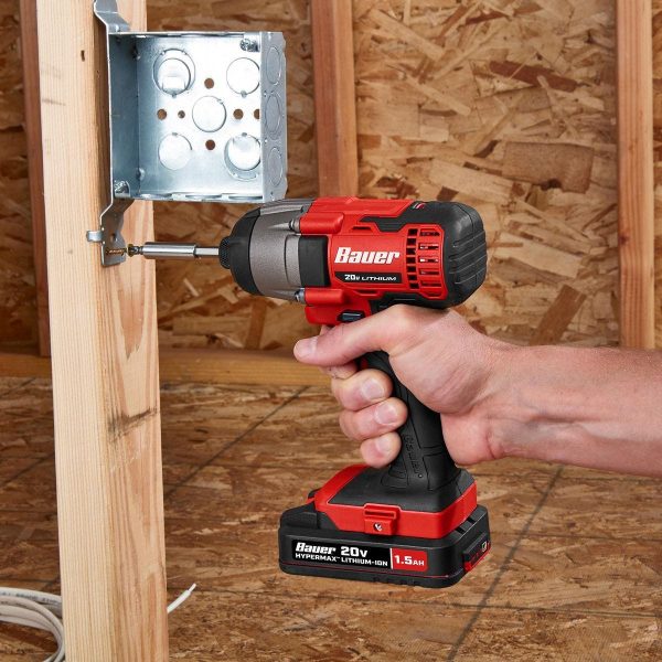 BAUER - Kit de 6 Herramientas Inalámbricas de 20V con Batería de 3 Ah, Batería de 1.5 Ah y Cargador - 71292 - Imagen 4