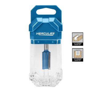 HERCULES - 2 Flute, 1/2 in. x 1 in. Straight Router Bit with 1/4 in. Shank - 59251