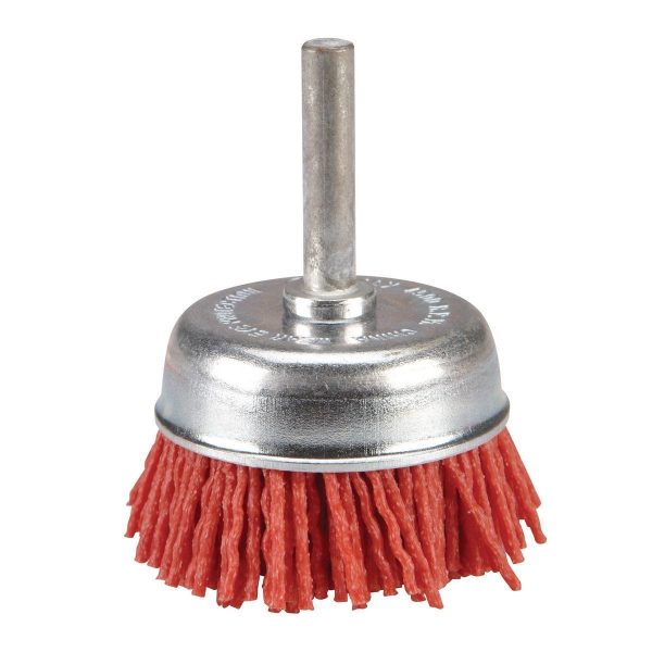 WARRIOR - Rueda de Copa Abrasiva de Nylon de 2 pulgadas, Grano 80 con Vástago de 1/4 pulgada - 91367 - Imagen 3