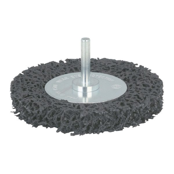 WARRIOR - 4 in. Rueda Abrasiva de Policarburo Montada en Eje - 94015
