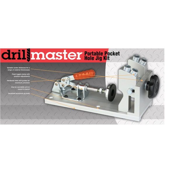 DRILL MASTER - Portable Pocket Hole Jig Kit - 96264 - Imagen 4