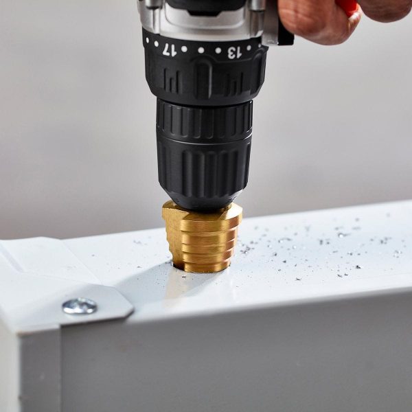WARRIOR - 3/16 in. to 1-3/8 in., #4 Titanium Step Drill Bit (12-Steps), and #5 (11-Steps) - 96275 - Imagen 6